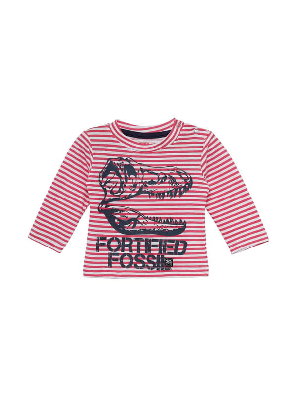 Boys All Over Printed Ls T Shirt With Chest Print